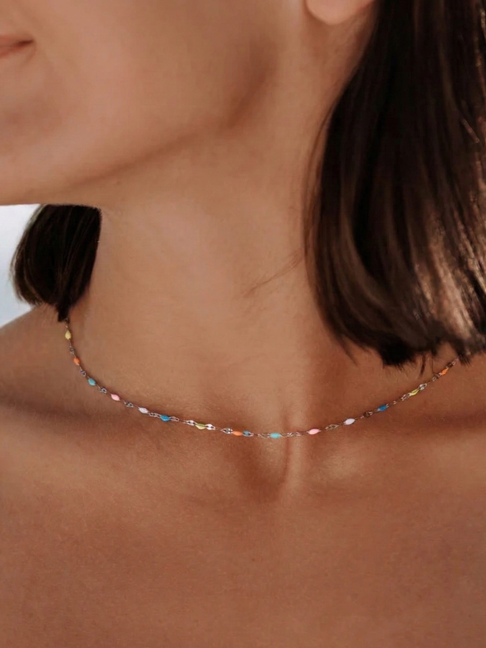 Perles arc-en-ciel- Collier