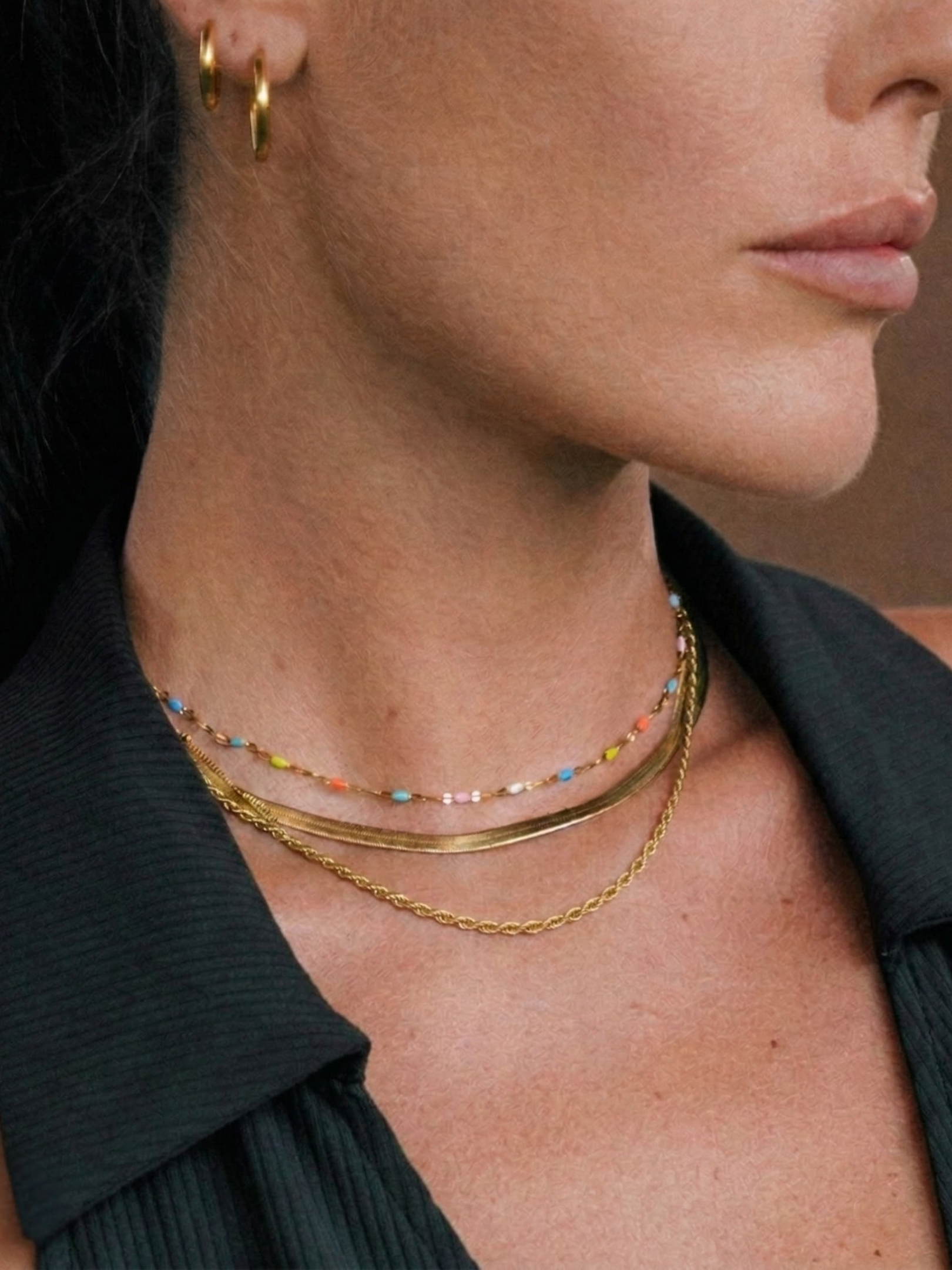 Perles arc-en-ciel- Collier