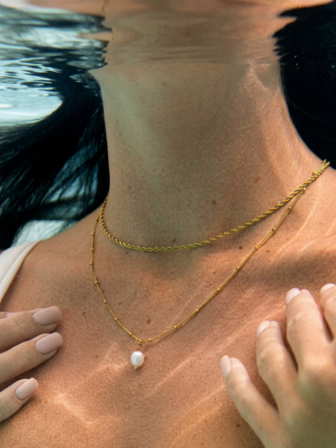 Pendentif Perle Blanche - Collier