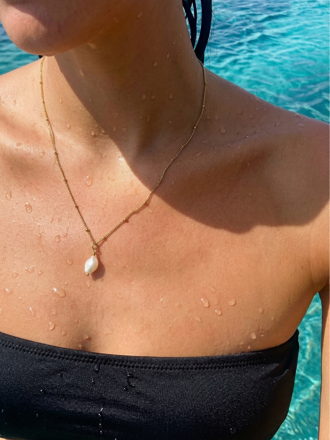 Pendentif Perle Blanche - Collier