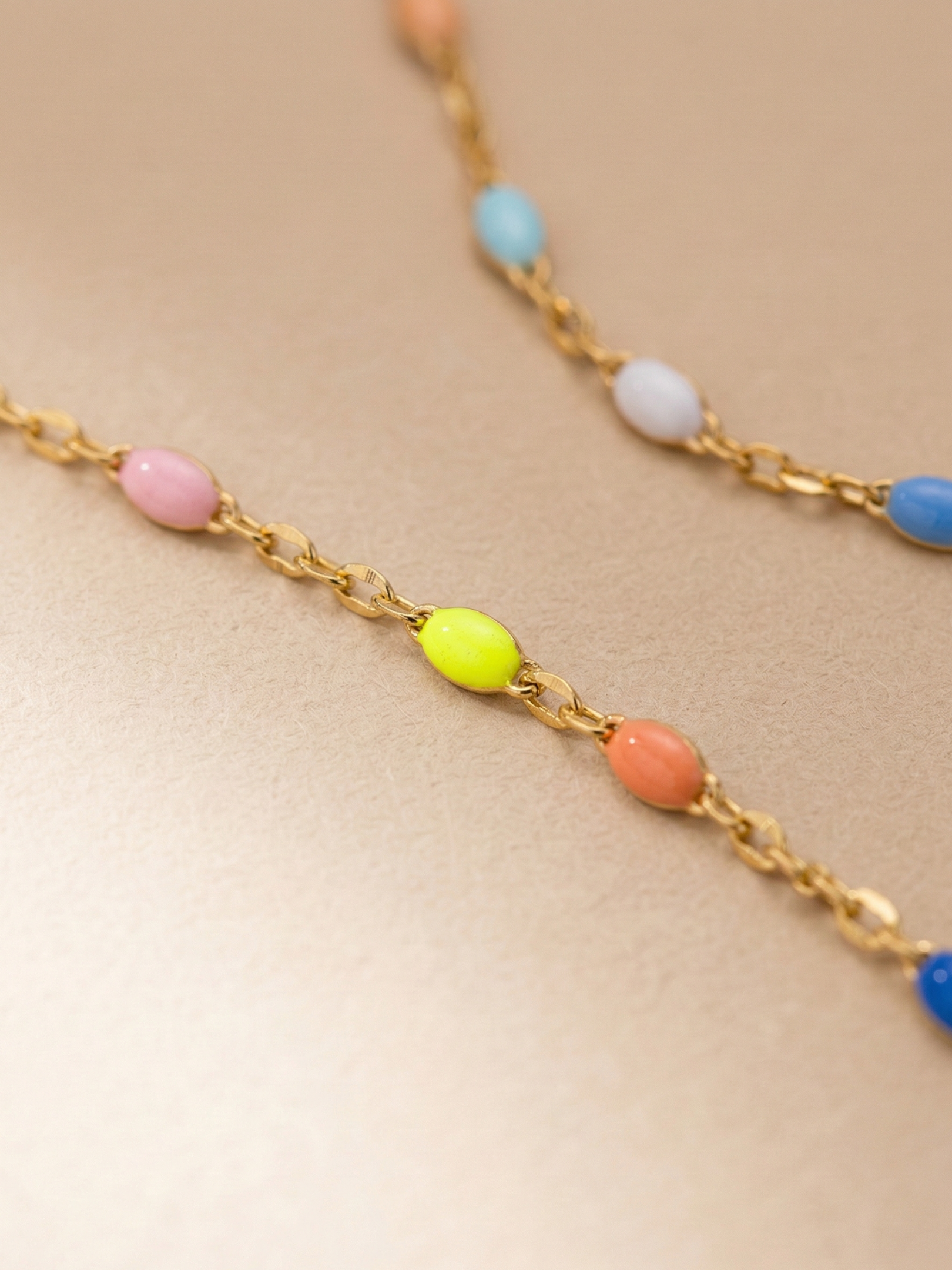 Perles arc-en-ciel- Collier